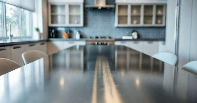 Mesa de inox para cozinha moderna