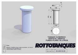 tanque cilíndrico vertical polietileno